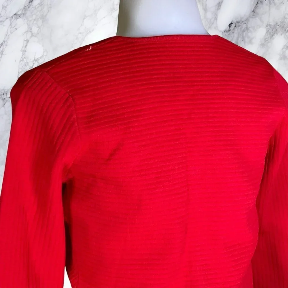 ALL THE WAYS Victoria Bustier Crop Top in Red